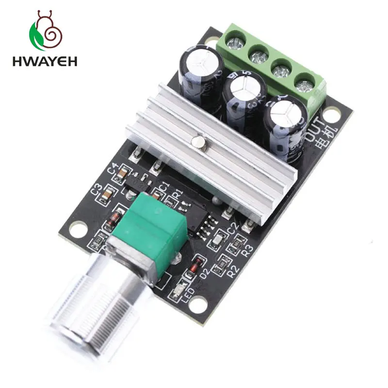 

1pcs DC 6V 12V 24V 28VDC 3A 80W PWM Motor Speed Controller Regulator Adjustable Variable Speed Control With Potentiometer Switch