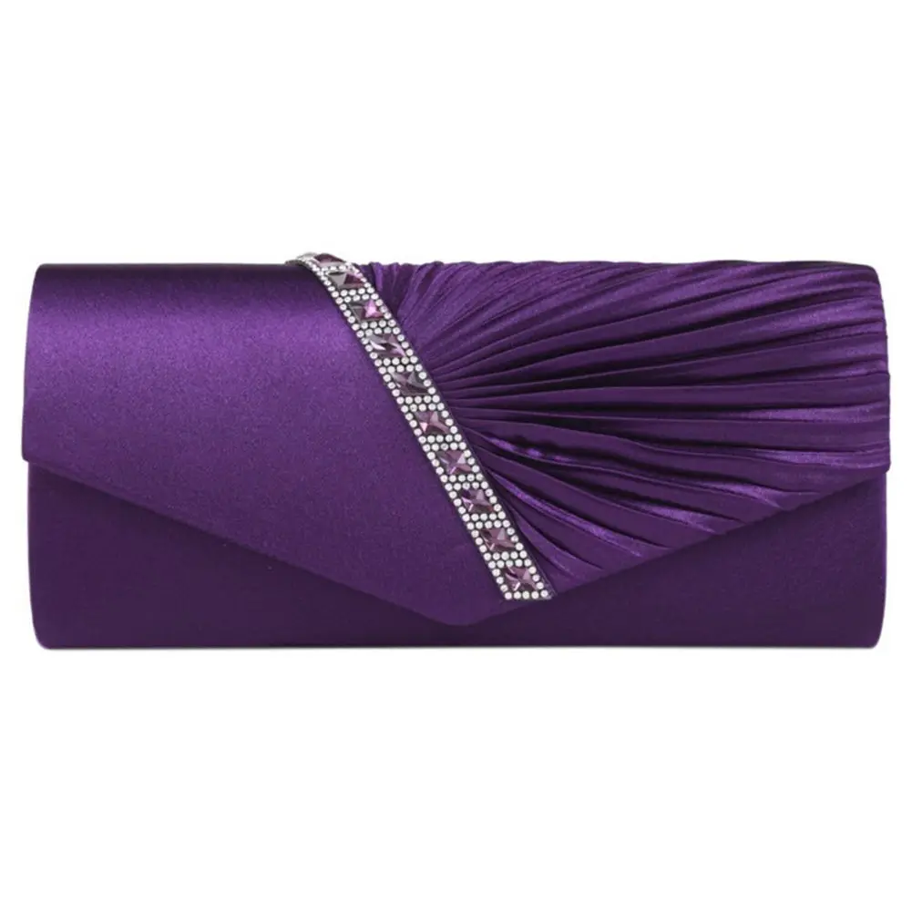 FGGS-Women Evening Bag Diamond Ruffle Party Banquet Glitter Bag For ladies Wedding Clutches Handbag Chain Shoulder Bag Bolsas