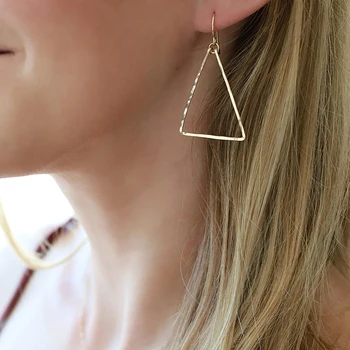 

Handmade Triangle Earring Vintage Jewelry ize Gold Filled/Silver Orecchini Brincos Pendientes Earrings for Women Oorbellen