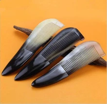 Free shipping Hot sale 1pcs Natural Yak Horn Comb Tip-Handle Hair Care professional tangle brush TT hair combs gift
