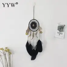 2pcs Scandinavian Style Dreamcatcher Wind Chimes Hanging Pendant Black Dream Catcher Home Wall Art Room Hangings Decorations