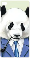 Painting Funny Panda Plastic Hard Cell Phone Cover For Huawei Honor 6 7 6X Ascend P6 P7 Mini P8 P9 Lite Mate 7 8 Mobile Case
