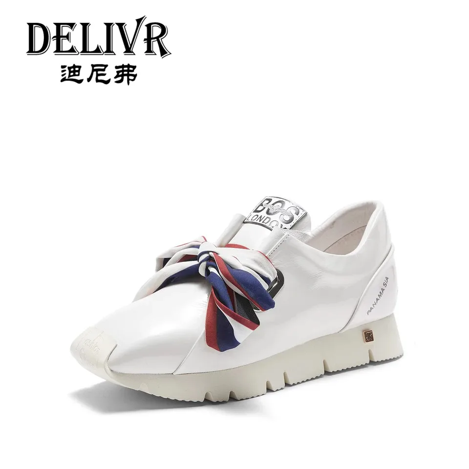 

Delivr Female Slip On Vulcanized Shoes Fashion Increasing Shoes Ladies Sneakers Thick Sole Harajuku Bow Sport Schoenen Vrouw