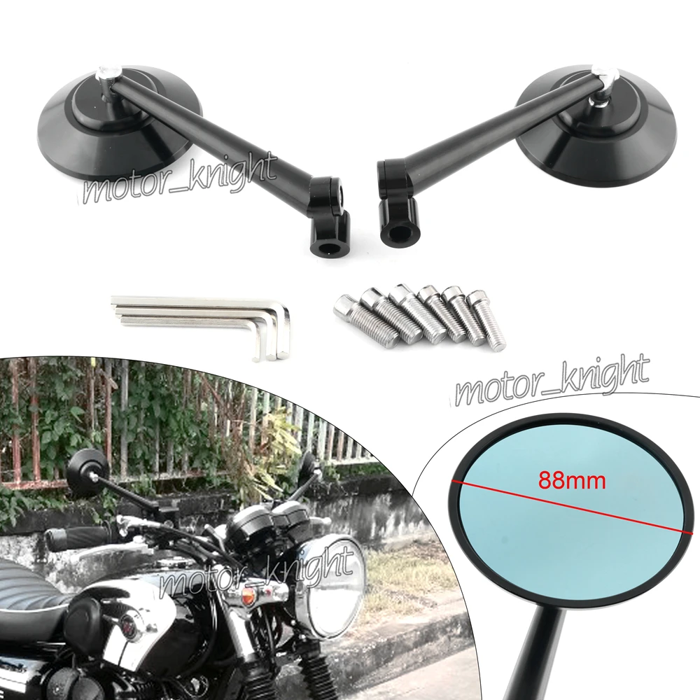 

CNC Universal Round Rear side mirror Rearview For YAMAHA 2018 SCR950 XSR900 ABARTH XSR700 BOLT X-MAX 400/300 TRICITY 125 155