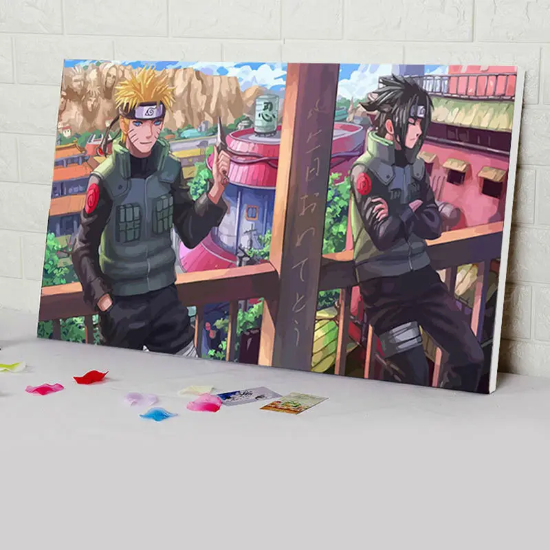 Раскраска по номерам Наруто цифровая краска по номерам японский стиль аниме плакаты diy Цифровая живопись diy картина маслом
