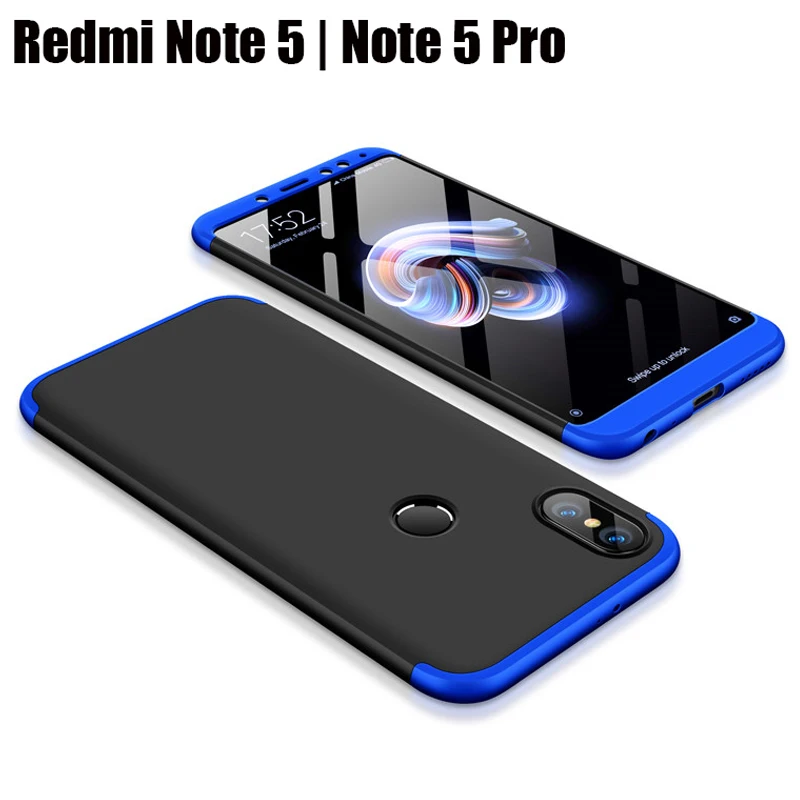 

3-in 1 Hybrid 360 Full Protection Hard Case Xiaomi Redmi Note 5 / Redmi Note 5 Pro Back Cover Case Xiaomi Redmi Note 5 Funda