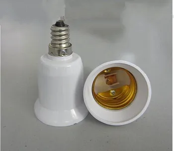 

E12 to E27 Plastic Socket LED Halogen Light Base Converter Extend Adapter X50