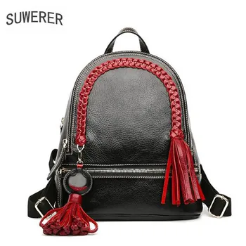 

2020 New women bag Superior cowhide women Genuine Leather bags luxury backpack designer fashion Hand weaving women leather bag