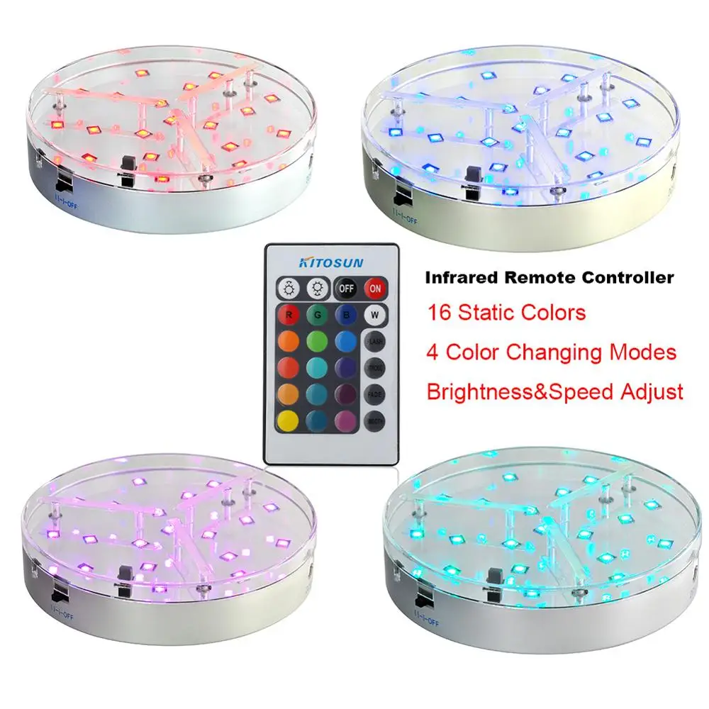 

20pcs Rechargeable Centerpieces Light Wedding Decor LED Vase Lights Multi-colors LEDs, Remote controlled Glass Hookah LED Lights