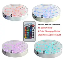 20 шт перезаряжаемый центральный свет свадебный Декор светодиодный ваза-светильник многоцветный светодиодный s, пульт дистанционного управления Светодиодный стеклянный кальян светодиодный свет