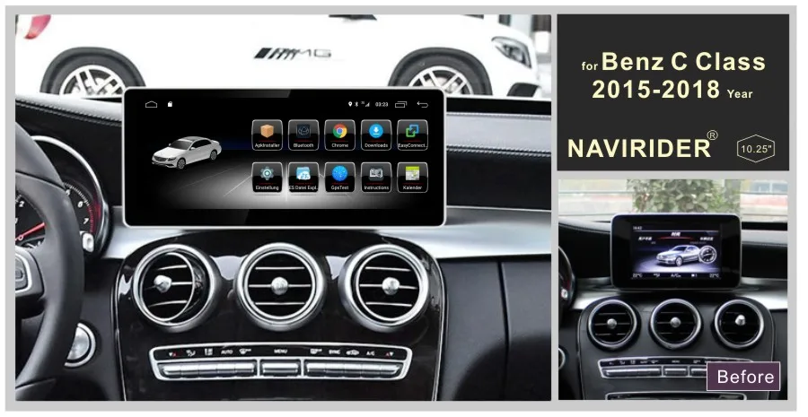 Top Premium Audio Device Car Stereo For Benz C class C180 C200 GLC 2015-2018 android 8.0 Screen car gps 1080P carplay MP5 multimedia 0