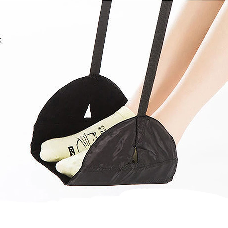 Smelov wholesale portable chair office home foot hammock travel outdoor indoor Mini foot feet rest hammock black
