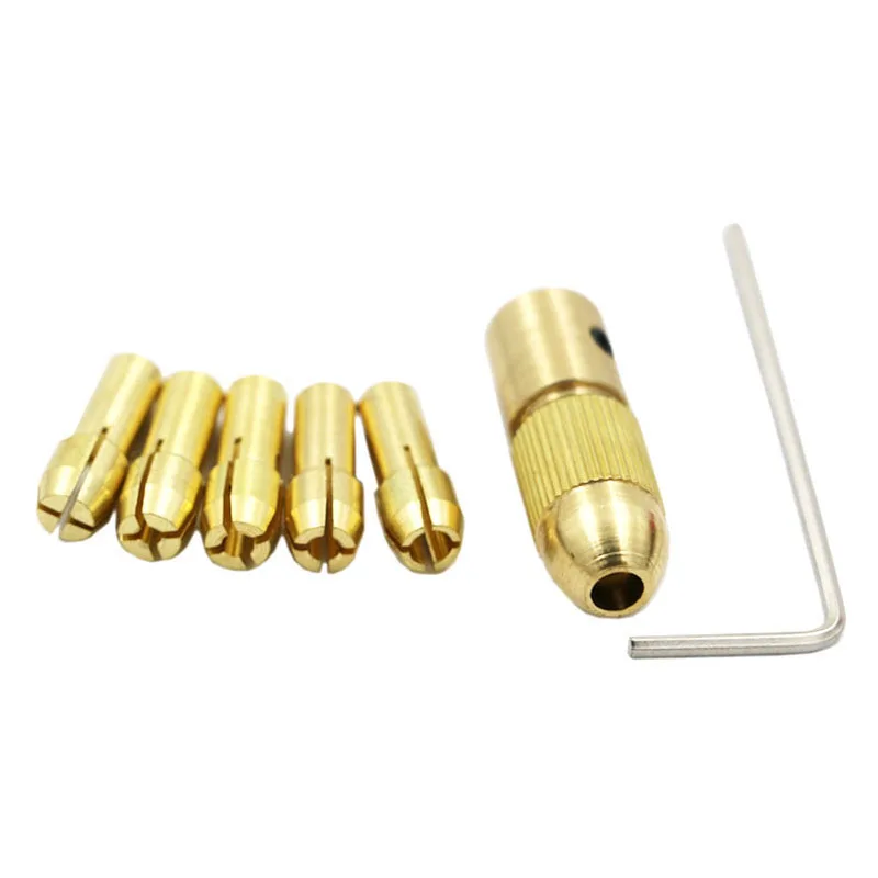 

5pcs 0.5-3mm Small Electric Drill Bit Collet Micro Twist Drill Chuck Set HVR88