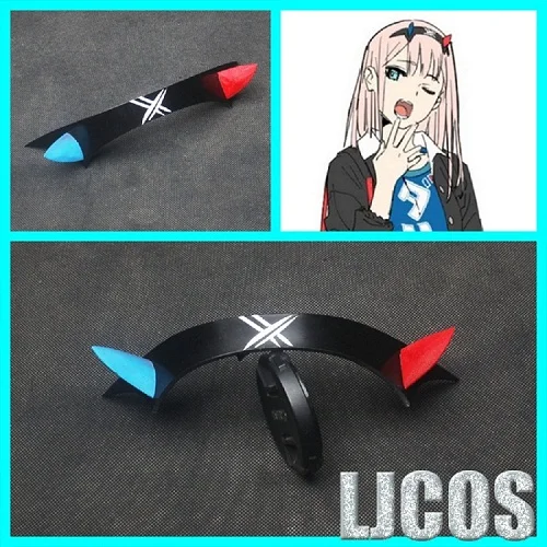 DARLING in the FRANXX Zero Two Cosplay Prop Headwear PVC Horn Headband Hairband (2)