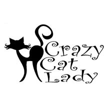 13.7cm*8.1cm Crazy Cat Lady Animal Accessories Car Sticker Motorcycle S4-0770