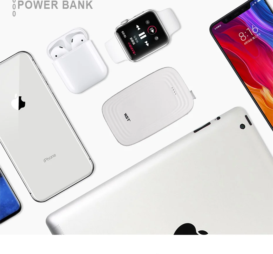 WST 5000mAh Portable Cute Mobile External Battery Powerbank Battery Pack Power Bank For Xiaomi Samsung Phone Poverbank Charger (15)