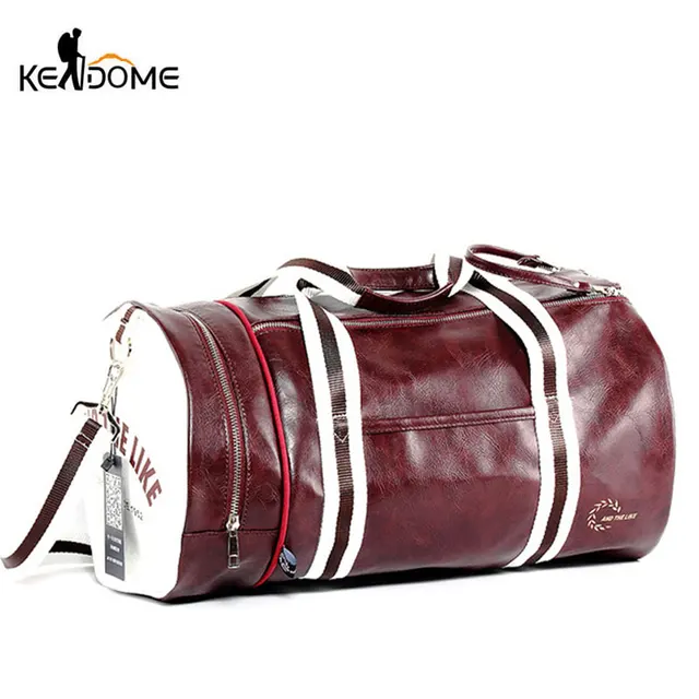 Best Price PU Leather Sports Gym Bag Multifunction Training Fitness Shoulder Bags Traveling Handbag Striped Sac De Sport Women Men XA719WD Best Price PU Leather Sports Gym Bag Multifunction Training Fitness Shoulder Bags Traveling Handbag Striped Sac De Sport Women Men XA719WD