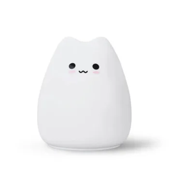

Cute USB Silicone Cat LED Night Light Soft Cartoon Baby Kid Nursery Lamp 7 Color