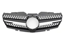 For Mercedes-Benz SL500 class R230 2002-2005 with Emblem SL Style Front Racing Grille For Mercedes-Benz SL500 class R230 2002-2005 with Emblem SL Style Front Racing Grille