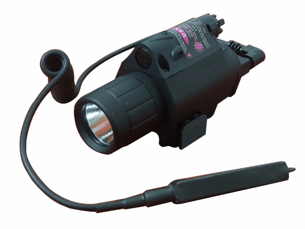 2 in1 Tactical CREE LED Flashlight LIGHT Torch +Red / Green Laser Sight