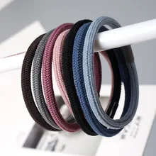 1 шт. веревка для волос для девочек, расшитая бисером лента для волос, цвет черный, резинка, волосы на кольцевом креплении, веревка, высокая эластичность G0409