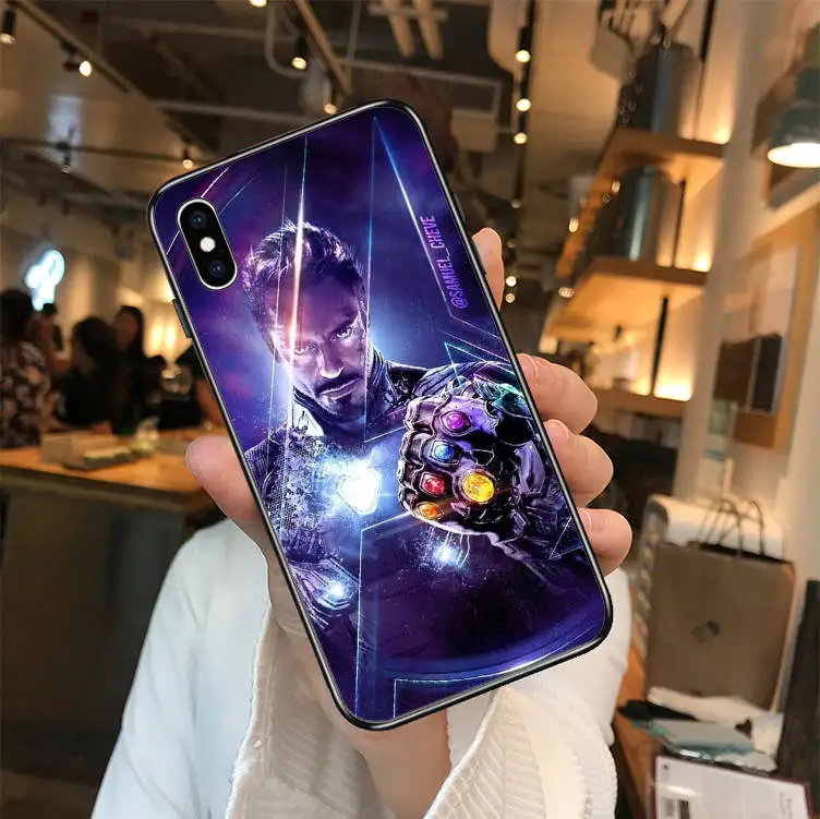 Marvel DC Comics железные человеческие Мстители Endgame Thanos Мягкий ТПУ чехол для iPhone X SE 5 5S 6 6 S Plus 7 8 Plus XR XS MAX - Цвет: TPU