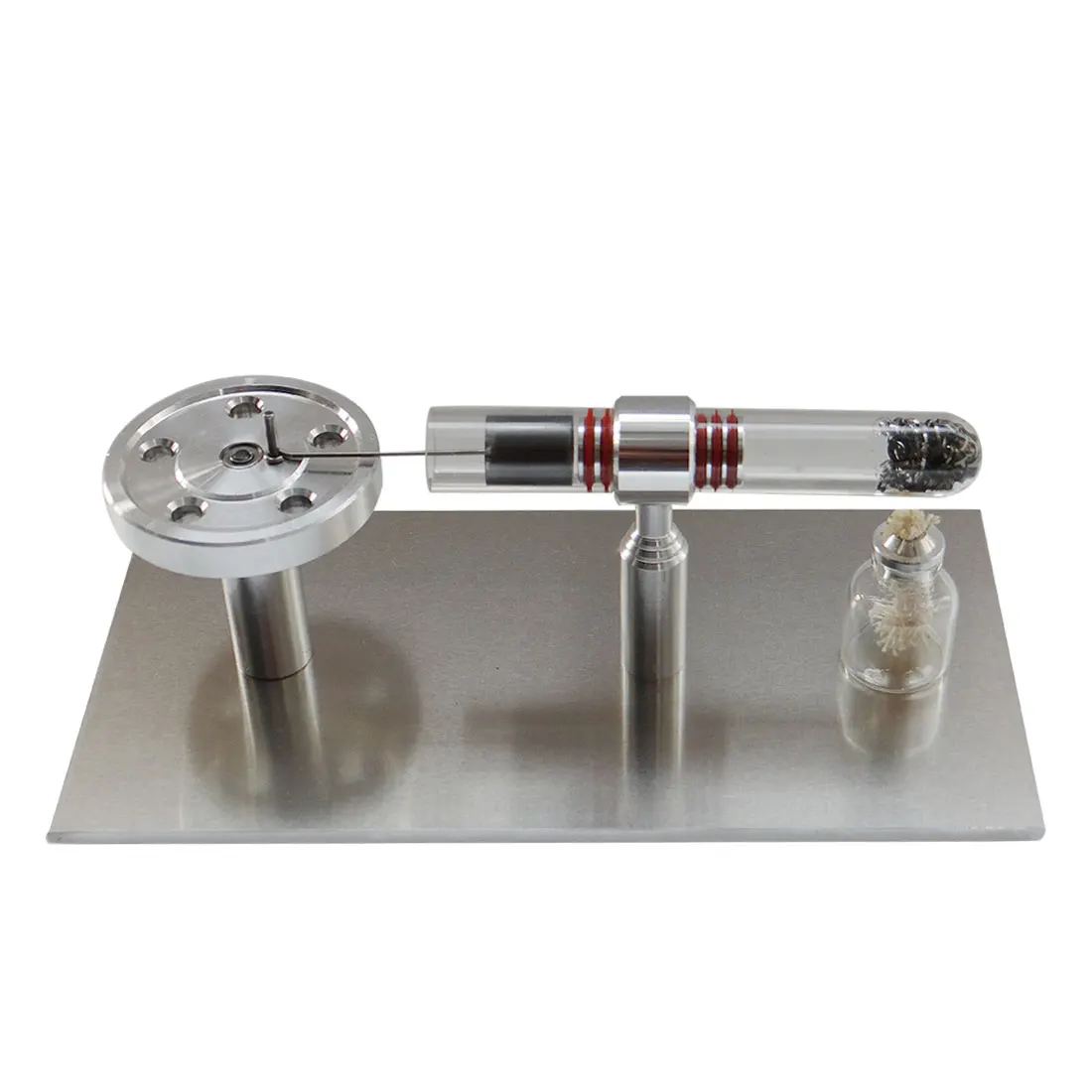

2019 Hot Sale Mini Horizontal Type Single Cylinder Stirling Engine Model Motor Generator Toy Early Education Gift For Children