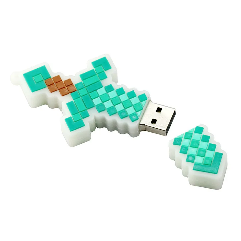 Usb Flash Drives Civetman Pendrive Cartoon Game Diamond Sword Usb Flash Drive Thumdrive Computers Tablets Networking