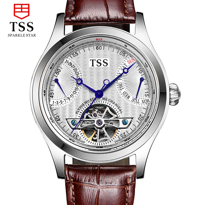 

TSS PILOT'S series watches men luxury brand CLASSIQUE COMPLICATIONS automatic self-wind Tourbillon mechanical skeleton watch