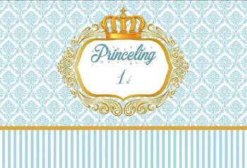 

Laeacco Damask Wall Crown Baby 1st Birthday Party Photography Backgrounds Customized Photographic Backdrops For Photo Studio