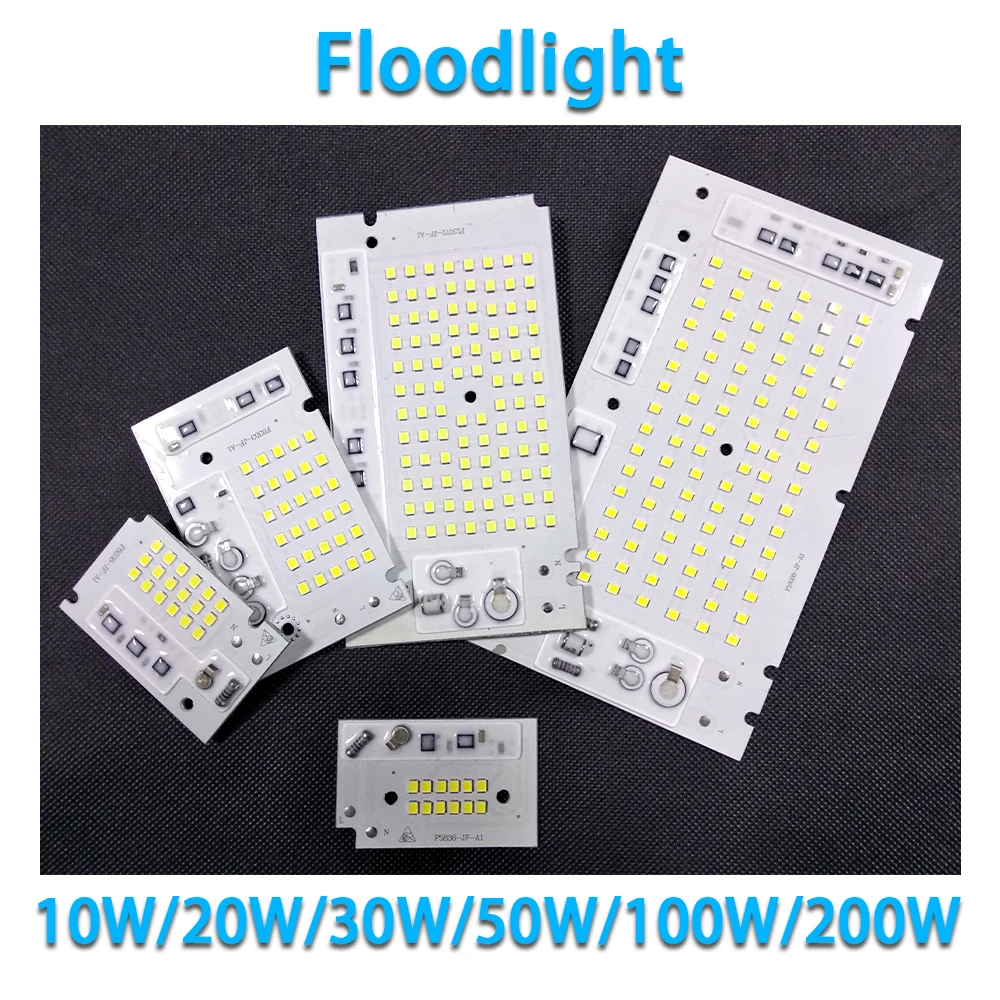 10 шт. Смарт IC нет необходимости драйвер 10 Вт 20 Вт 30 Вт 50 Вт 100 Вт 200 Вт AC220V-240V Вход светодиодный SMD чип для DIY наружного прожектора