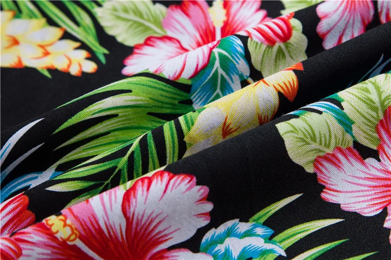 Kostlish 2017 New Summer Dress Women Floral Print Audrey Hepburn 50s 60s A-Line Vintage Dress Sleeveless Party Dresses Plus Size (63)