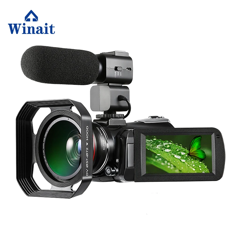 Winait UHD 4K wifi digital video camera night vision digital camcorder with touch display