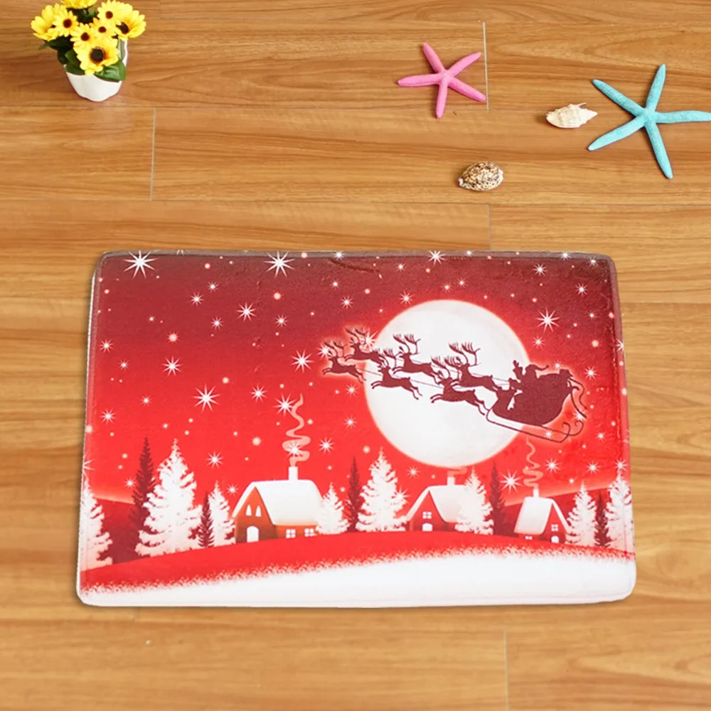 

Christmas Floor Entrance Door Bathroom Mat Indoor Bathtub Carpet Doormats Decor Hot Sale High Quality 2018 New Patterns Modern