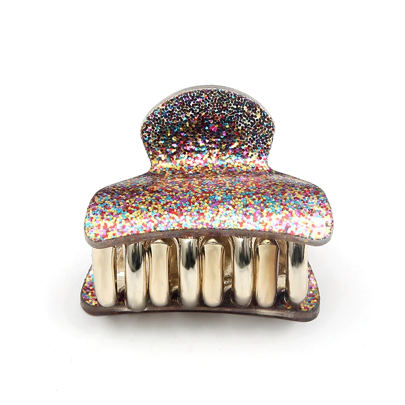 

Glitter Colorful Hair Claw Women Barrettes Mini Hair Clips Girls Hairpins Crab Hair Claws for Women Hair Accessories Headwear
