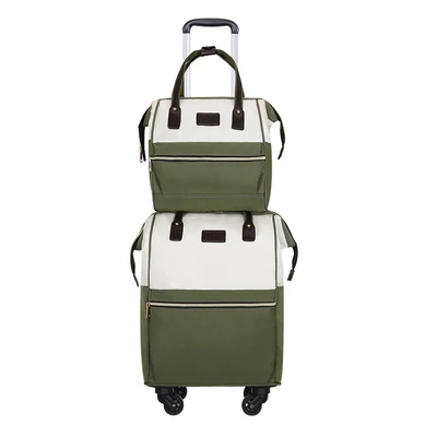 Переносная сумка на колесиках, сумка на колесиках и сумка на плечо, универсальные колеса Оксфорд чемодан для одежды, багажная коробка, набор чемоданов - Цвет: I