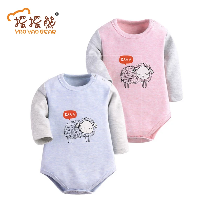 

100% Cotton Baby Bodysuit 2pieces/lot Spring Autumn Newborn Body Baby Long Sleeve Kids Underwear Infant Boy Girl Pajamas Clothes