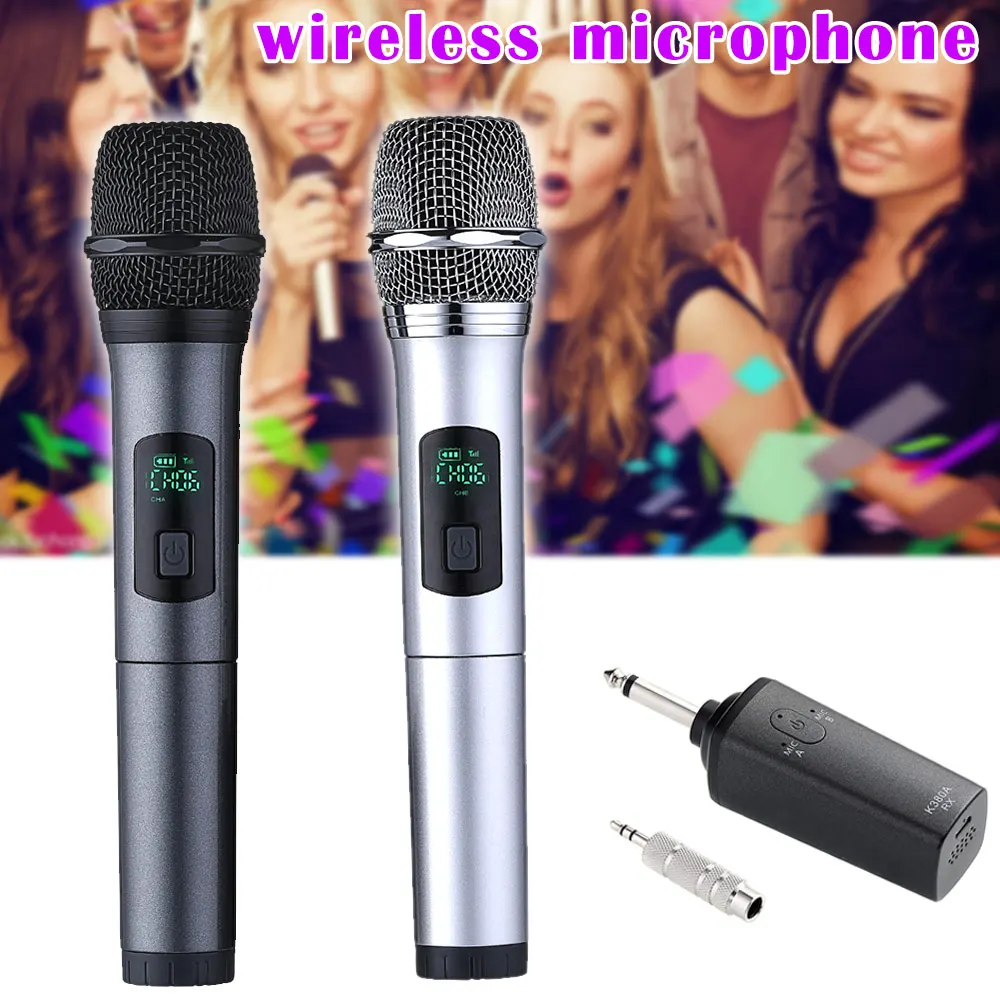 

Newly 2 Pcs UHF Wireless Microphone for Audio Computer Karaoke Live Broadcasting