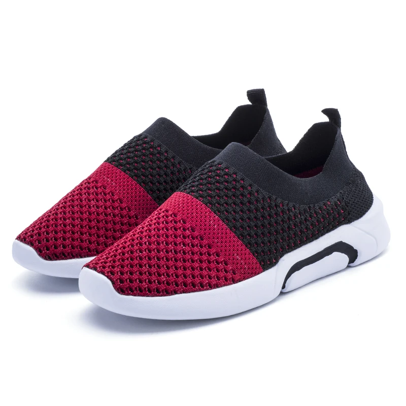 Qiutexiong للأحذية الفتيان الفتيات عارضة أحذية الاطفال الأطفال جورب أحذية مزج اللون الانزلاق على تنفس الهواء