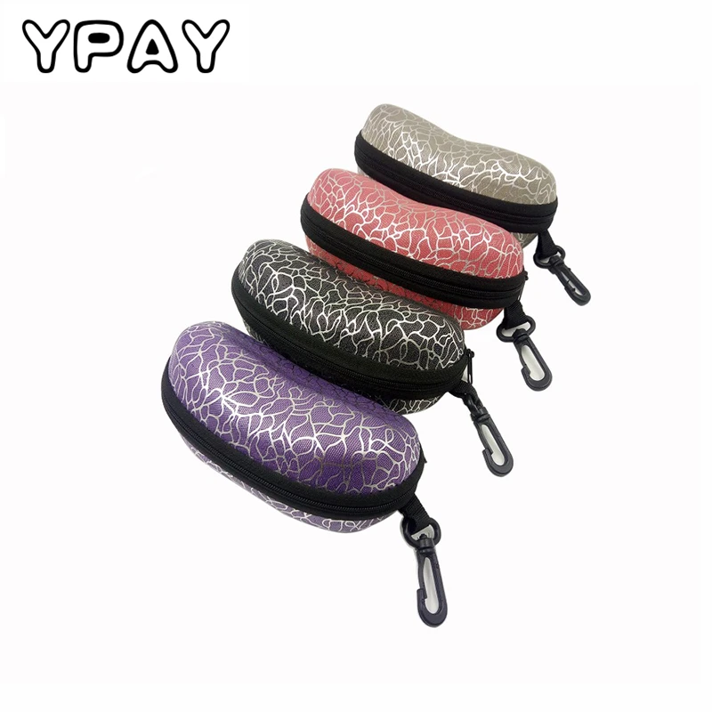 

YPAY Exquisite Glasses Case Portatives Zipper soleil Lunettes de soleil Clam Shell Hard Case Protector Luxury Sunglasses Case