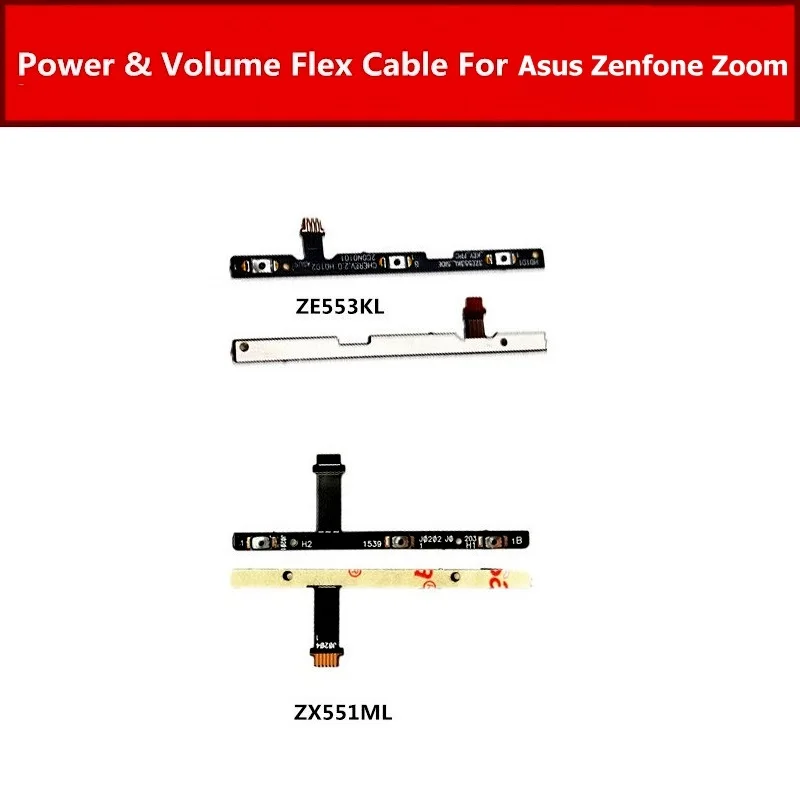

On Power Flex Cable For Asus Zenfone 3 Zoom ZE553KL Z01HD Volume button Flex ribbon For Asus Zoom ZX550ML ZX551ML Switch Button