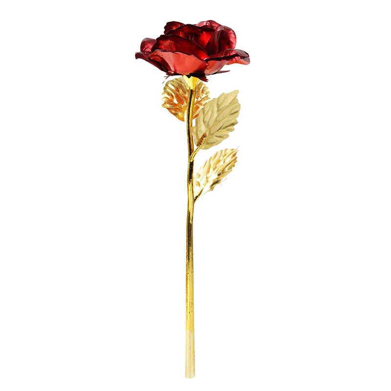 1pc 24k Gold Foil Rose Flower Valentine's Day Gift Foil Plated Rose