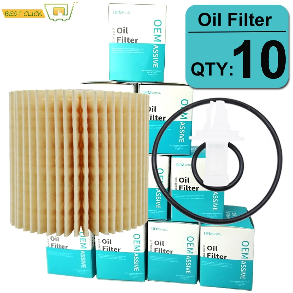 

Ten(10) 04152-YZZA1 Oil Filter For Toyota Highlander Camry Avalon Scion Lexus RX450H ES300H RX350 ES350 V6 Engine / 4Cyl. Engine