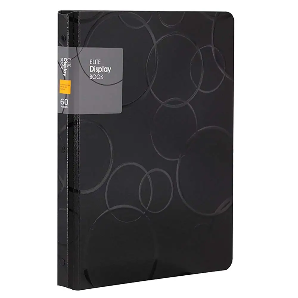 

60 Pockets Presentation Book with Sheet Protectors, A4 Size Business Presentation Folders (Black)