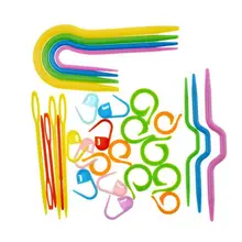 53 шт./партия пластиковые DIY ручные швейные вышивки вязание и застежки для вязания аксессуары набор смешанных цветов