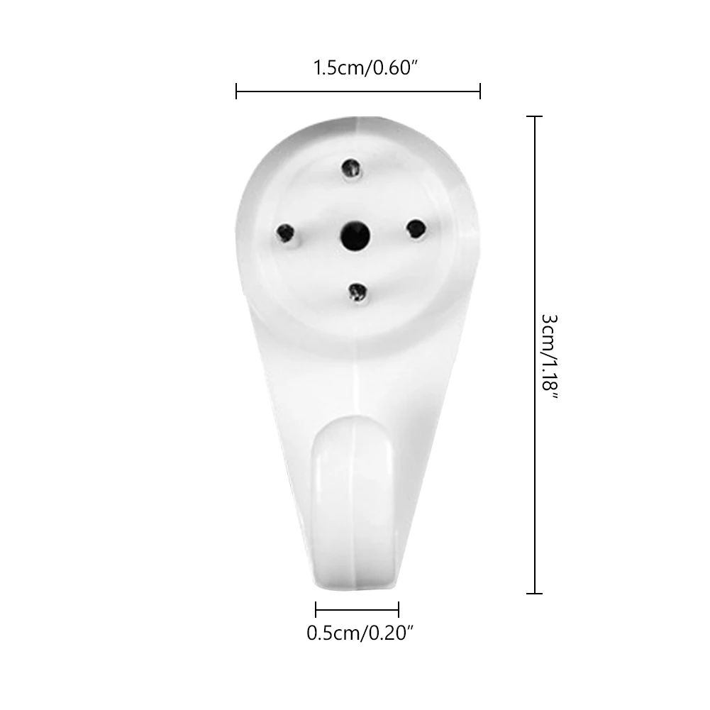 60 шт. белый Живопись крючок фоторамки пластиковые Невидимые настенные крючки крепление фото картина гвоздь крючок Вешалка зеркало Висячие вешалки - Цвет: M
