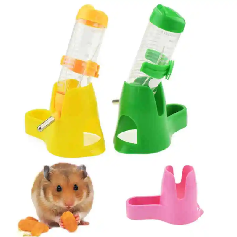 3 IN 1 Plastic Pet Hamster Water Bottle Feeder 120ml Clear Bottles Mice