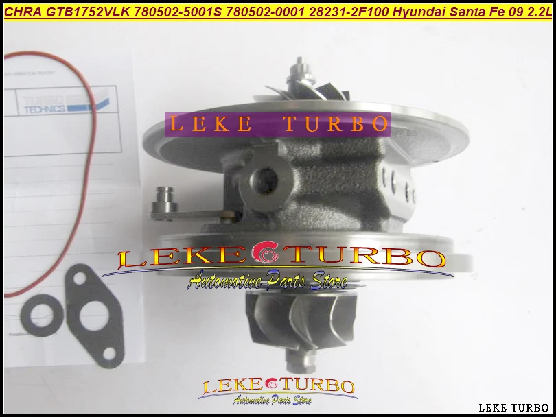 Turbo Cartridge CHRA GTB1752VLK 780502 780502-5001S 780502-0001 28231-2F100 For Hyundai Santa Fe 09 R2.2 2.2L (4)