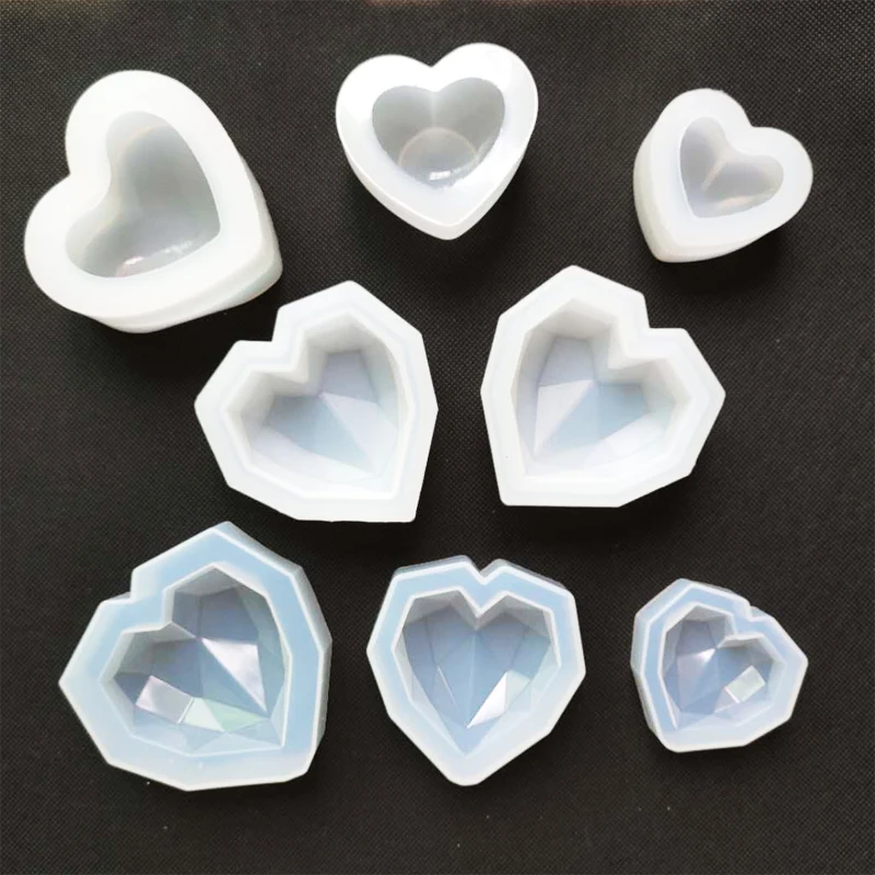 

Different Size of Heart Jewelry Mold for Making Necklace Dried Flower Jewelry Accessories UV Resin Molds