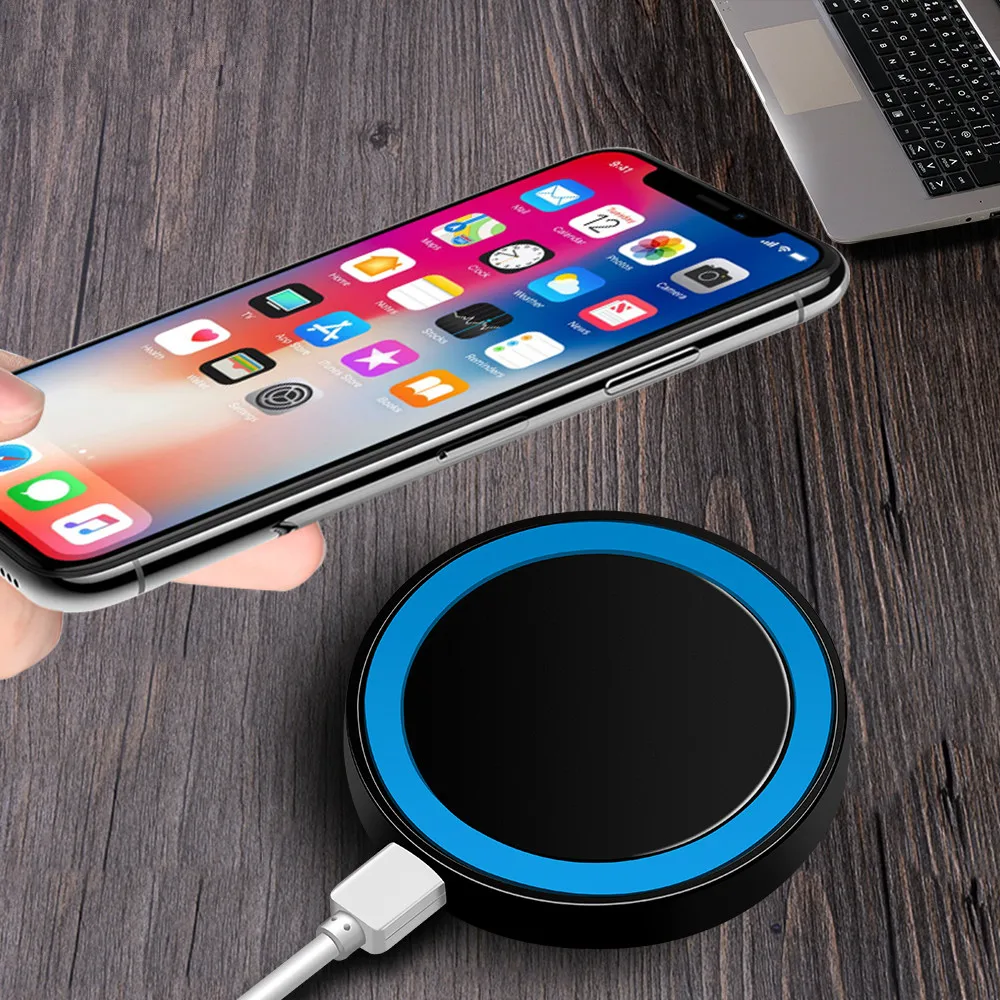 Мини Qi Беспроводное зарядное устройство USB зарядка Pad для iPhone X 8 Plus Samsung Galaxy S6 S7 Edge S8